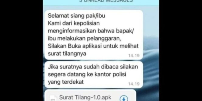 
 Modus Penipuan Surat Tilang ETLE Beredar di WA, ETLE Resmi Lewat Ini