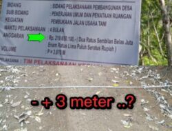 Dugaan kegiatan Buka Jalan Usaha Tani Desa Padang Sepan Tidak Sesuai RAB