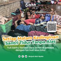 Santri Tidur Berdesakan Hanya Menggunakan Alas Tikar, Butuh Uluran Para Dermawan