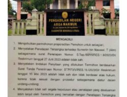 Sumarlin Segera Dibebaskan, Permohonan Praperadilan Dikabulkan Sebagian PN Arga Makmur