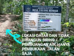 DUGAAN PEMAHALAN ANGGARAN PEMBUKAAN BADAN JALAN DESA TALANG RENDAH 2023