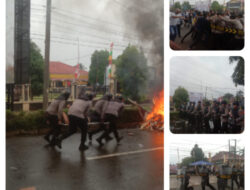 Polres Bengkulu Utara Simulasi Penanganan Unjuk Rasa Pemilu 2024