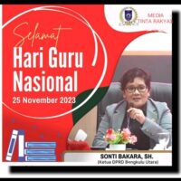 Sonti Bakara Ucapkan Selamat Hari Guru Nasional Ke 78