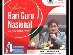 Sonti Bakara Ucapkan Selamat Hari Guru Nasional Ke 78
