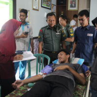 Sambut Hari Juang Kartika, Kodim 0423/BU Gelar Bhakti Sosial Donor Darah