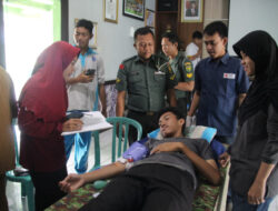 Sambut Hari Juang Kartika, Kodim 0423/BU Gelar Bhakti Sosial Donor Darah