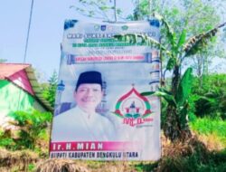 Wow! Baliho MTQ Bengkulu Utara di kabupaten Lebong Hanya Foto Bupati Sendiri, Ada Apa..?