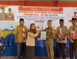 Wabup Kaur Dinobatkan Sebagai Ketua Kwarcab 0706 Gerakan Pramuka Hasil Muscablub 