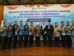 Bupati Kaur Hadiri Pelantikan Komisaris Non Indpenden Bank Bengkulu dan ini Harapanya