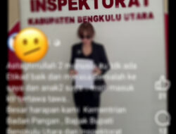 Viral di Medsos Wanita Lapor ke Inspektorat Dugaan Perselingkuhan Oknum Pejabat Bengkulu Utara